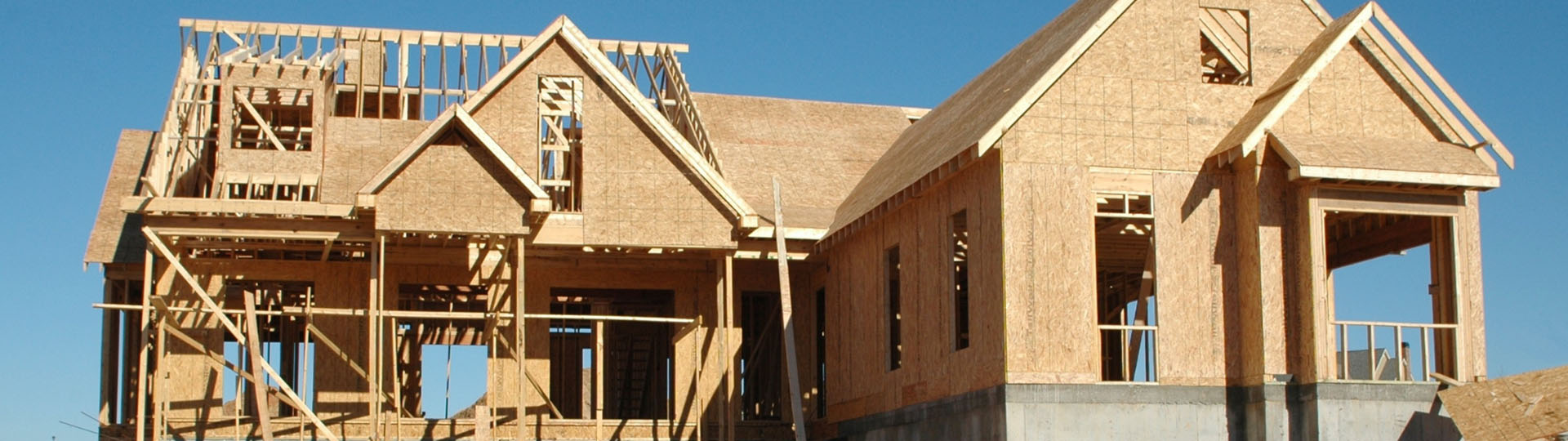 A home in construction.